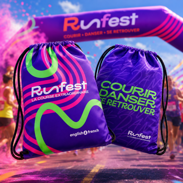 Custom Drawstring Bags for RUNFEST: Event Merchandise Built for Real Running Use