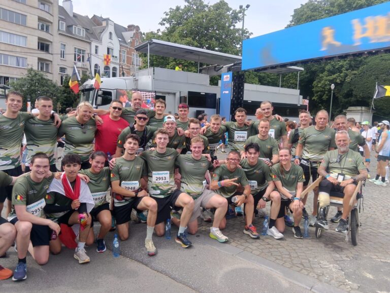 Custom Sublimated Running Shirts for Belgian Defence at the 20 km de Bruxelles
